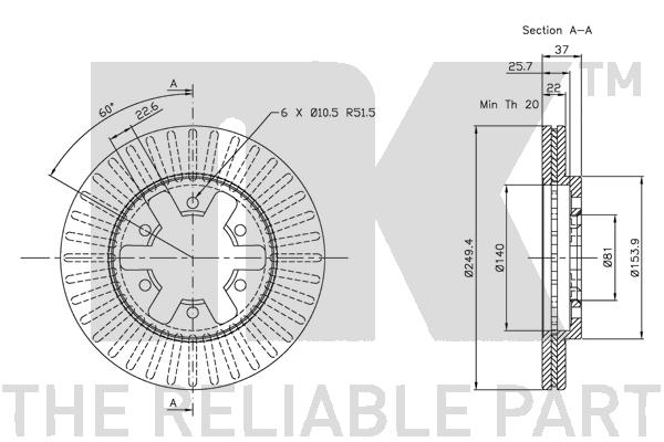 NK 202233 Bremsscheibe