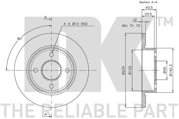 NK 202237 Bremsscheibe
