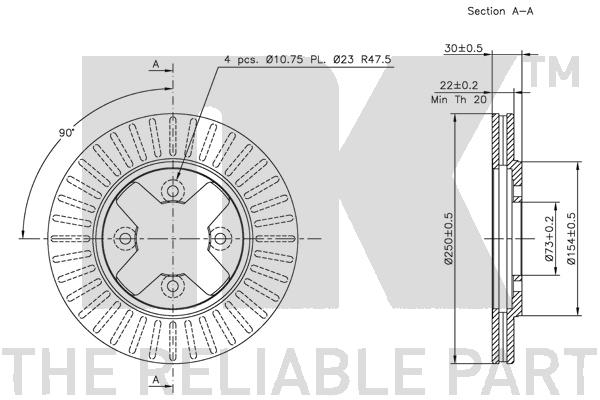 NK 202238 Bremsscheibe
