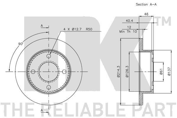 NK 202240 Bremsscheibe