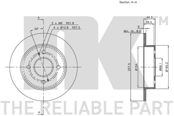NK 202248 Bremsscheibe