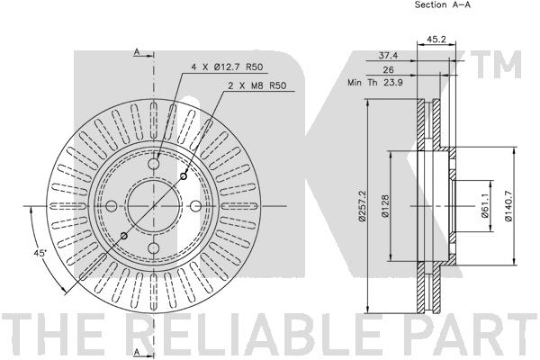 NK 202249 Bremsscheibe