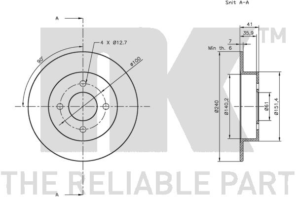 NK 202253 Bremsscheibe