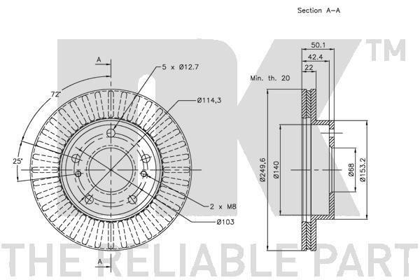 NK 202254 Bremsscheibe