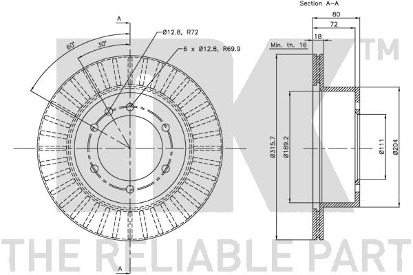 NK 202255 Bremsscheibe