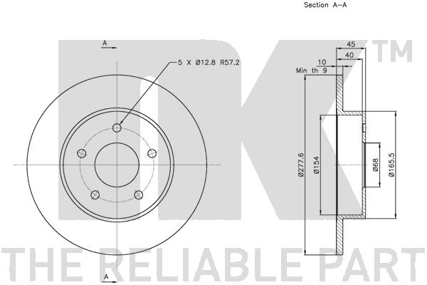 NK 202257 Bremsscheibe