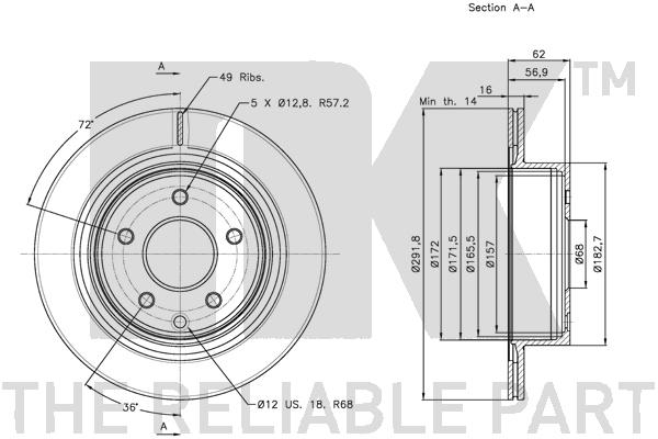 NK 202261 Bremsscheibe