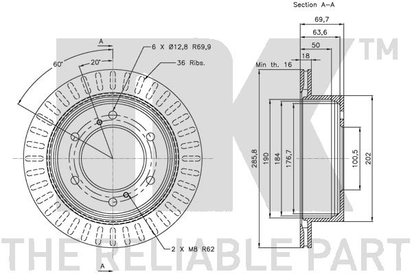 NK 202266 Bremsscheibe