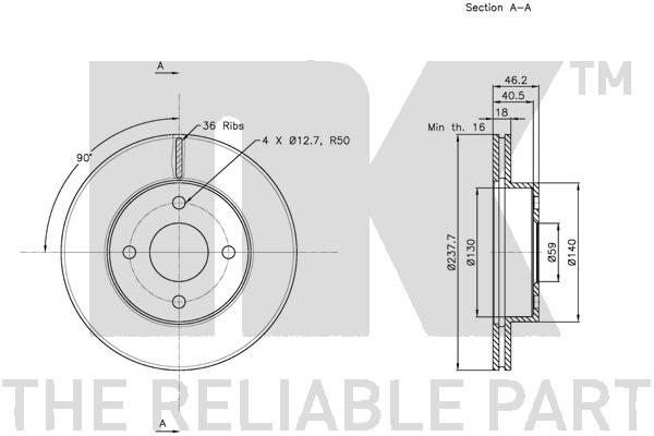 NK 202268 Bremsscheibe