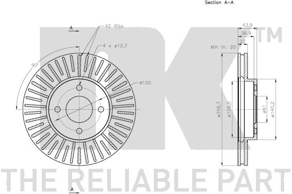 NK 202278 Bremsscheibe