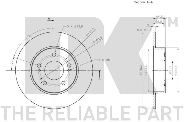 NK 202280 Bremsscheibe