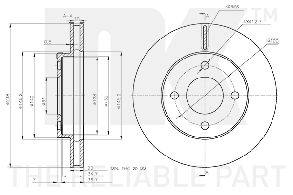 NK 202282 Bremsscheibe