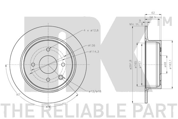 NK 202284 Bremsscheibe