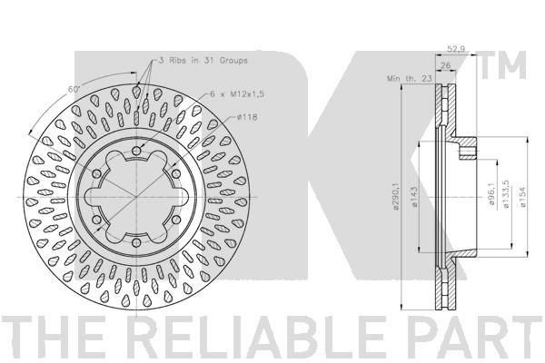 NK 202287 Bremsscheibe