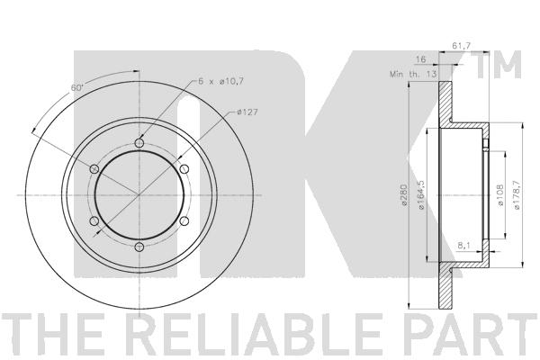 NK 202289 Bremsscheibe