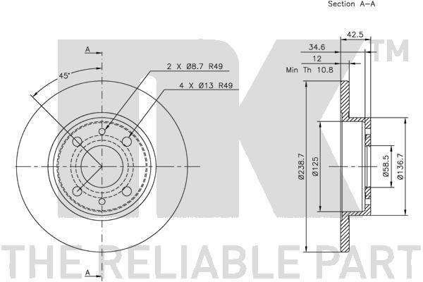 NK 202311 Bremsscheibe
