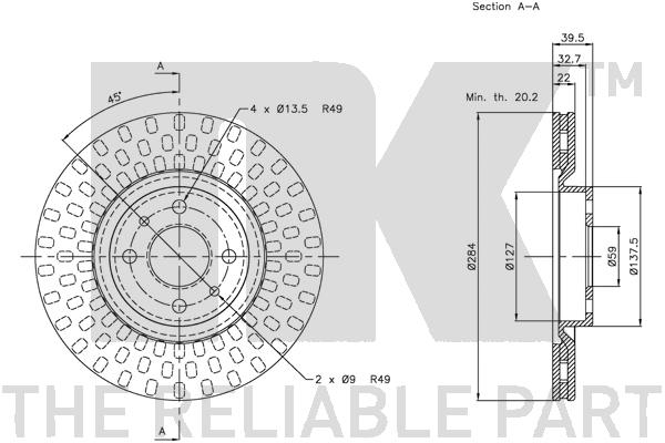 NK 202327 Bremsscheibe