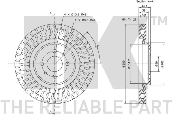 NK 202332 Bremsscheibe