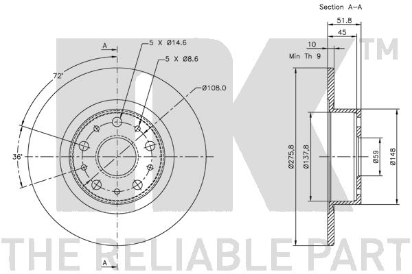 NK 202334 Bremsscheibe