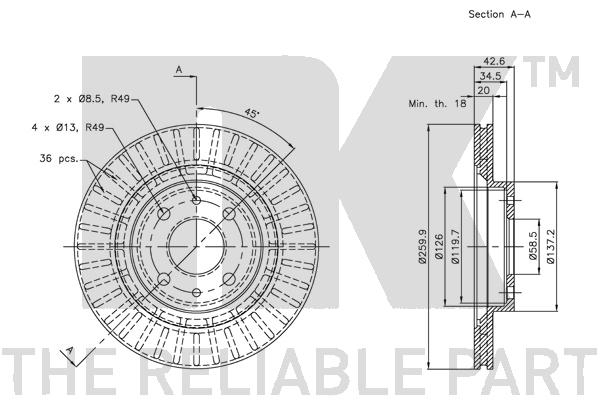 NK 202342 Bremsscheibe