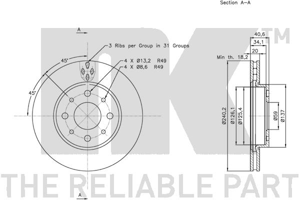 NK 202343 Bremsscheibe