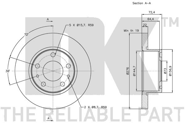 NK 202347 Bremsscheibe