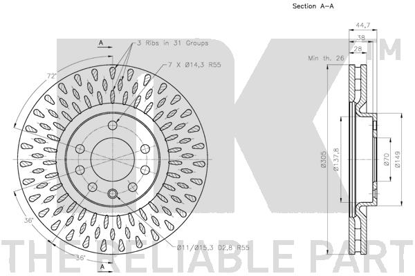 NK 202353 Bremsscheibe