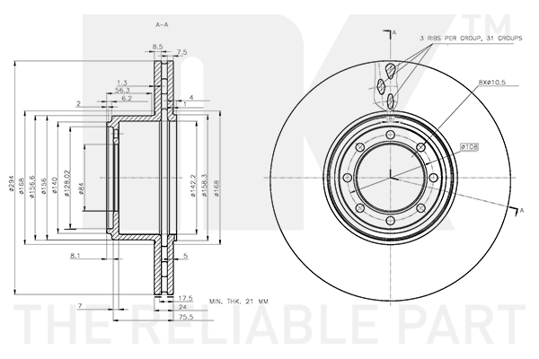 NK 202355 Bremsscheibe