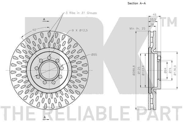 NK 202357 Bremsscheibe