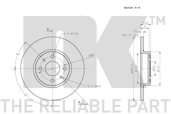NK 202365 Bremsscheibe