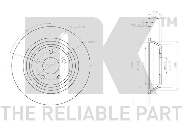 NK 3125101 Bremsscheibe