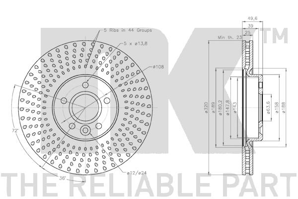 NK 3125105 Bremsscheibe