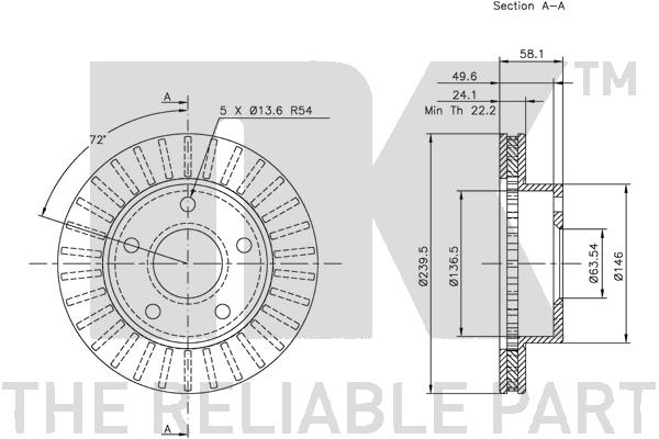 NK 202530 Bremsscheibe