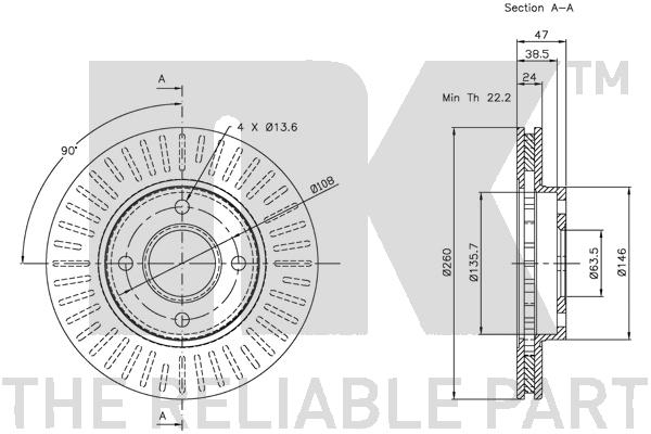 NK 202533 Bremsscheibe