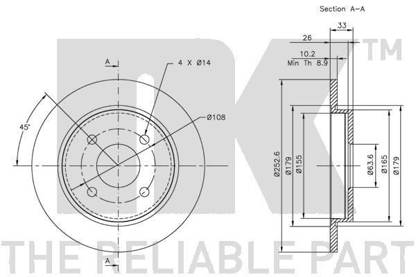 NK 202536 Bremsscheibe