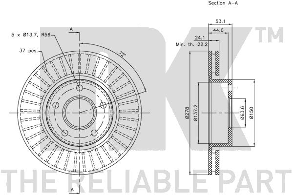 NK 202538 Bremsscheibe