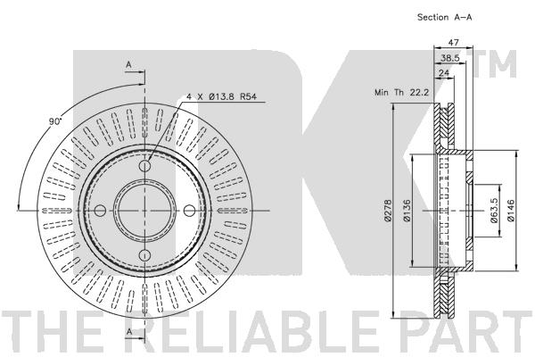 NK 202542 Bremsscheibe