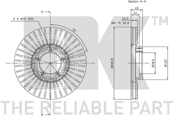 NK 202548 Bremsscheibe