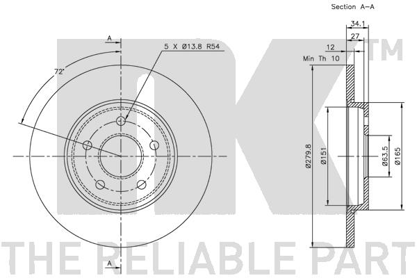 NK 202551 Bremsscheibe