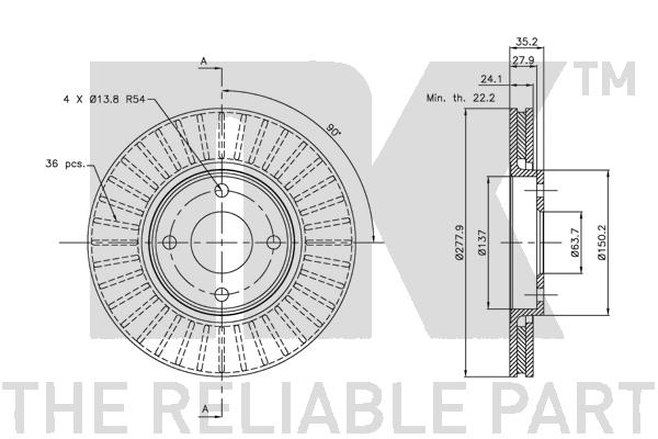 NK 202553 Bremsscheibe