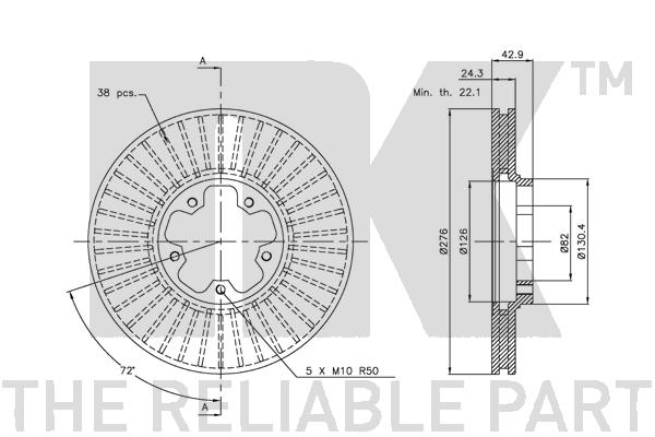 NK 202554 Bremsscheibe