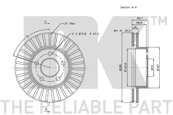 NK 202565 Bremsscheibe