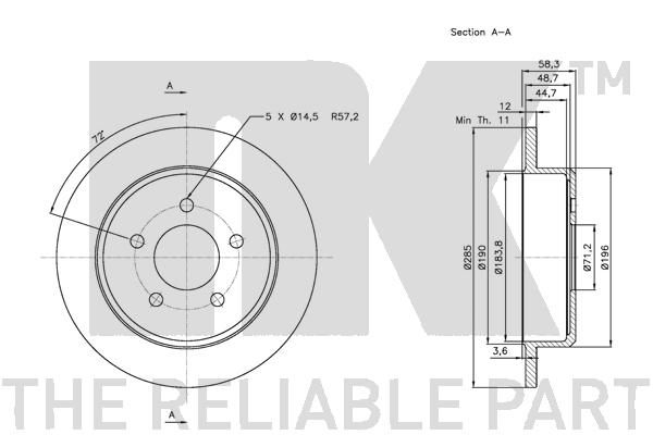 NK 202572 Bremsscheibe