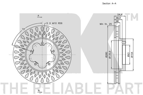 NK 202575 Bremsscheibe