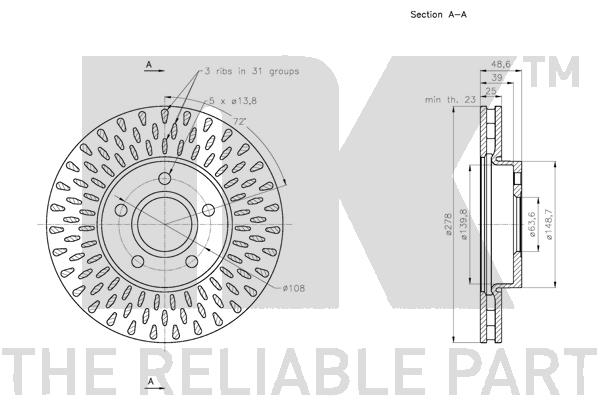 NK 202582 Bremsscheibe