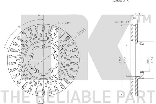 NK 312587 Bremsscheibe