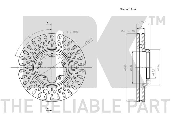 NK 202589 Bremsscheibe