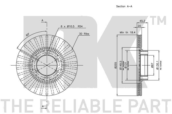 NK 203003 Bremsscheibe