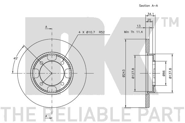 NK 203005 Bremsscheibe