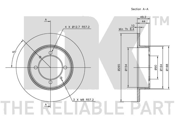 NK 203009 Bremsscheibe